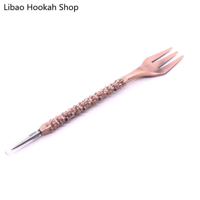 Mace/Retro/Twist Shape Aluminum Smoking Set Hookah Sheesha Fork Chicha Narguile Cachimba Nargile Accessories Drop Shipping
