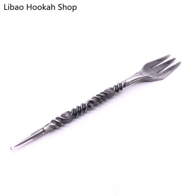 Mace/Retro/Twist Shape Aluminum Smoking Set Hookah Sheesha Fork Chicha Narguile Cachimba Nargile Accessories Drop Shipping,