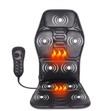KLASVSA Electric Portable Heating Vibrating Back Massager Chair In Cushion Car Home Office Lumbar Neck Mattress Pain Relief,
