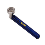 Honeypuff  Premium Glass Smoke  Pipe With Clear Handle 93MM With Metal Bowl Metal Tobacco Hand Spoon Herb Pipes Accessories,
