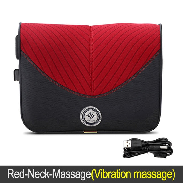 JINSERTA Car Massage Neck Support Pillow Seat Back Support Headrest Pillow Simulation Human Massage Travel Pillow Accessories,