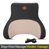 JINSERTA Car Massage Neck Support Pillow Seat Back Support Headrest Pillow Simulation Human Massage Travel Pillow Accessories,