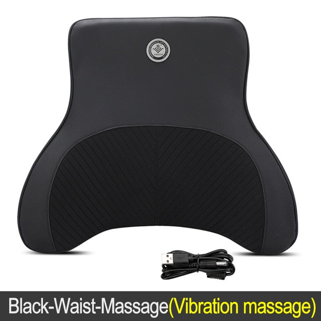 JINSERTA Car Massage Neck Support Pillow Seat Back Support Headrest Pillow Simulation Human Massage Travel Pillow Accessories,