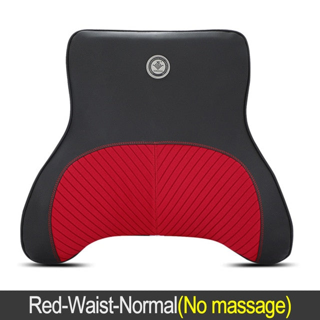 JINSERTA Car Massage Neck Support Pillow Seat Back Support Headrest Pillow Simulation Human Massage Travel Pillow Accessories,