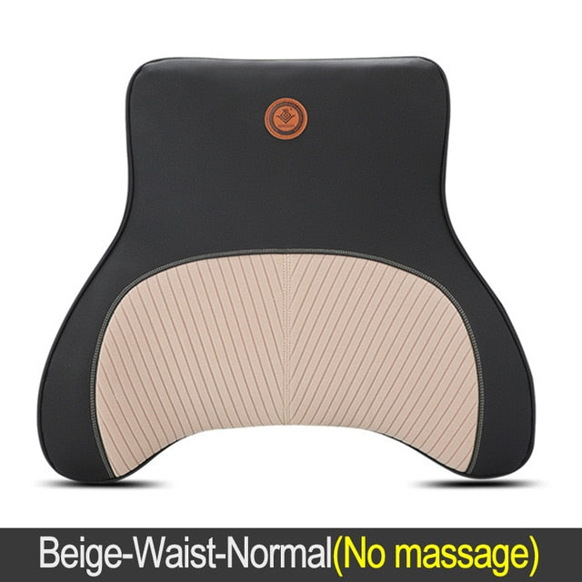 JINSERTA Car Massage Neck Support Pillow Seat Back Support Headrest Pillow Simulation Human Massage Travel Pillow Accessories,
