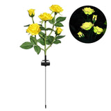 LED Solar Simulation Rose Flower Light Waterproof Garden Landscape Lamp Outdoor Lawn Lamp Home Decorative Flower Lights