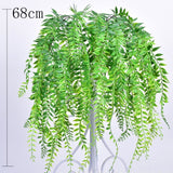 Artificial Plant Vines Wall Hanging Rattan Leaves Branches Outdoor Garden Home Decoration Plastic Fake Silk Leaf Green Plant Ivy,