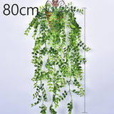 Artificial Plant Vines Wall Hanging Rattan Leaves Branches Outdoor Garden Home Decoration Plastic Fake Silk Leaf Green Plant Ivy,