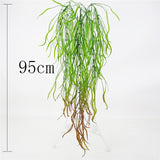 Artificial Plant Vines Wall Hanging Rattan Leaves Branches Outdoor Garden Home Decoration Plastic Fake Silk Leaf Green Plant Ivy,