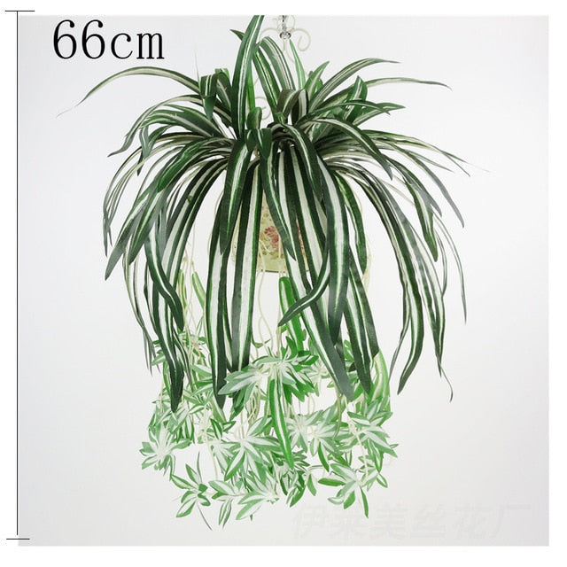 Artificial Plant Vines Wall Hanging Rattan Leaves Branches Outdoor Garden Home Decoration Plastic Fake Silk Leaf Green Plant Ivy,