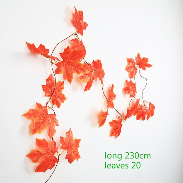 230cm green silk artificial Hanging ivy leaf plants vines leaves 1Pcs diy For Home Bathroom Decoration Garden Party Decor,