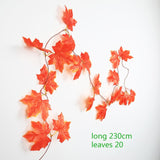 230cm green silk artificial Hanging ivy leaf plants vines leaves 1Pcs diy For Home Bathroom Decoration Garden Party Decor,