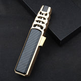 2020 New Strong Outdoor Long Gun Spray Butane Tube Lighter Kitchen Barbecue Metal Turbine Windproof Cigar Lighter