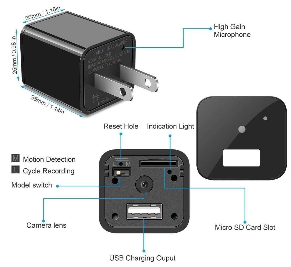 EyeOn-USB Charger Security Camera,