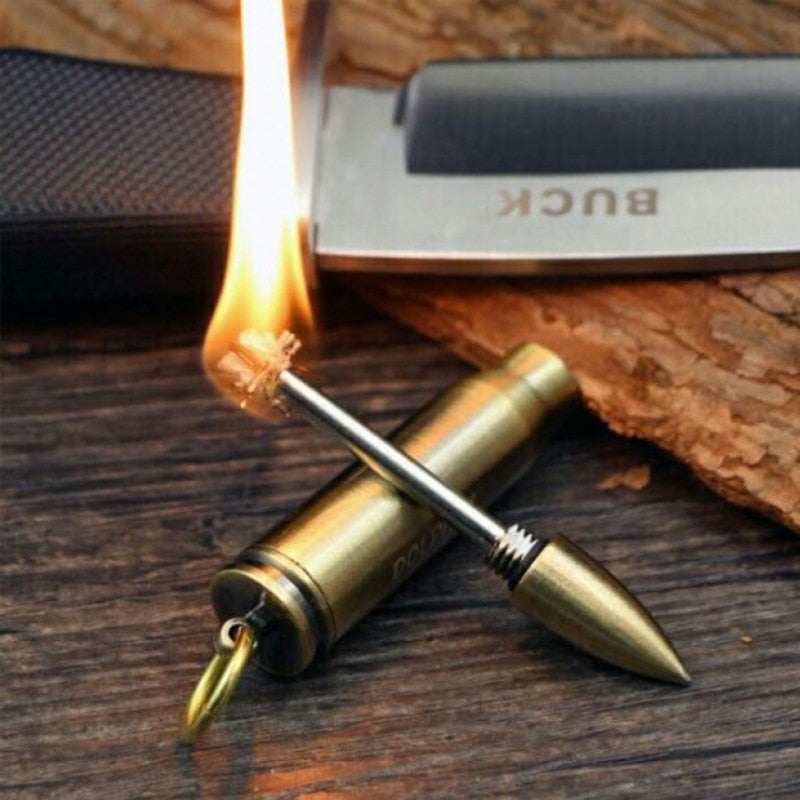 Matches Keychain Lighter Flint Fire Starter Permanent Match Striker Creative Cool Kerosene Lighter Gadgets For Men,