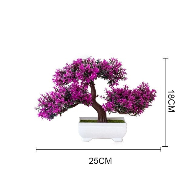 Artificial Plants Pine Bonsai Small Tree Pot Plants Fake Flowers Potted Ornaments For Home Decoration Hotel Garden Decor,