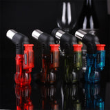 High jet Flame Butane Gas Transparent body design Refillable Adjustable Butane Jet Torch Lighter BBQ Tools Flame Ignition Tool,