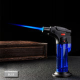 High jet Flame Butane Gas Transparent body design Refillable Adjustable Butane Jet Torch Lighter BBQ Tools Flame Ignition Tool,