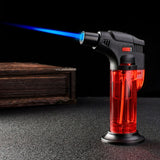 High jet Flame Butane Gas Transparent body design Refillable Adjustable Butane Jet Torch Lighter BBQ Tools Flame Ignition Tool