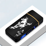 Electric Metal Lighters Windproof Dual Arc Plasma Rechargeable USB Lighter Disposable Smoking Cigarette Lighter For Men Gadgets,