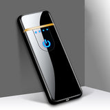 Electric Metal Lighters Windproof Dual Arc Plasma Rechargeable USB Lighter Disposable Smoking Cigarette Lighter For Men Gadgets,