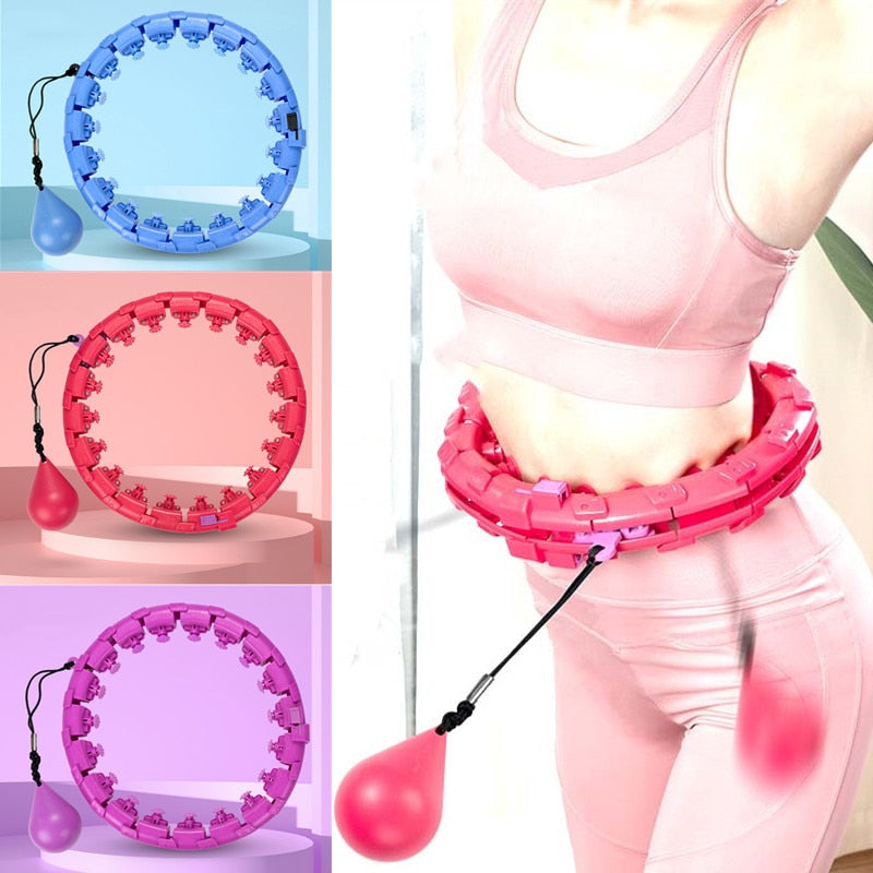 Sport Hoop Yoga Home Fitness Smart Sport Hoops Circle Not Drop Adjustable Waist Training Ring Belly Trainer Abdominal Weight,