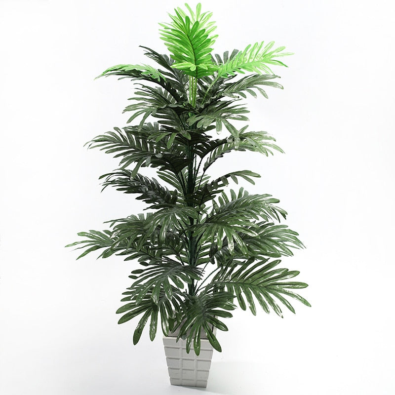 90cm Tropical Palm Tree Large Artificial Plants Fake Monstera Silk Palm Leafs Big Coconut Tree Without Pot For Home Garden Decor,