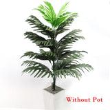 90cm Tropical Palm Tree Large Artificial Plants Fake Monstera Silk Palm Leafs Big Coconut Tree Without Pot For Home Garden Decor