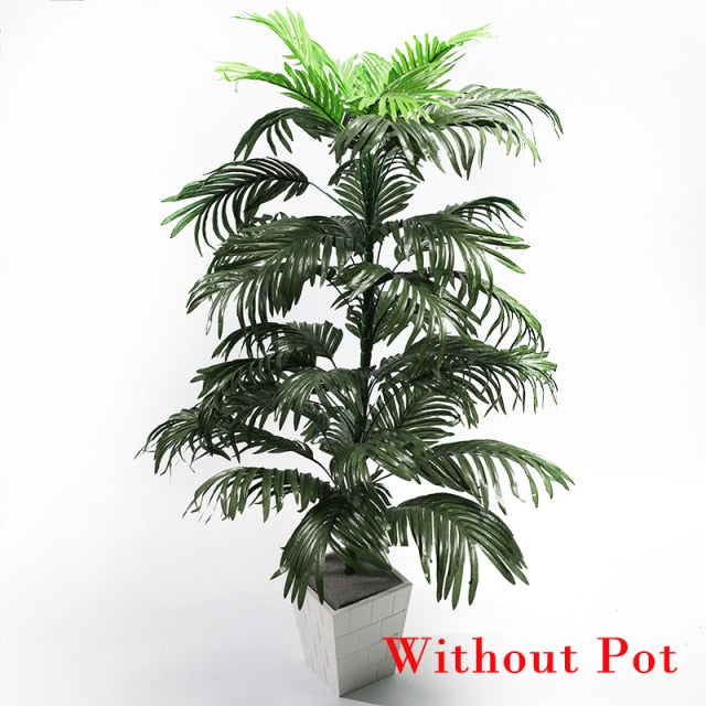 90cm Tropical Palm Tree Large Artificial Plants Fake Monstera Silk Palm Leafs Big Coconut Tree Without Pot For Home Garden Decor
