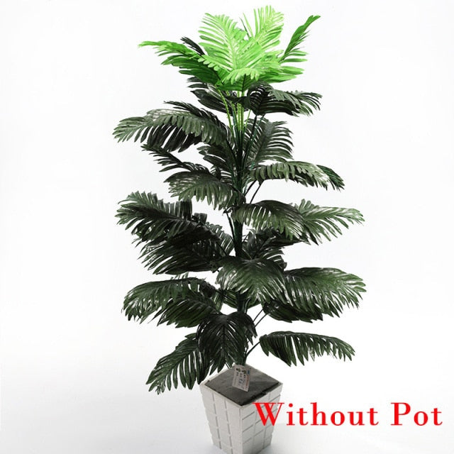 90cm Tropical Palm Tree Large Artificial Plants Fake Monstera Silk Palm Leafs Big Coconut Tree Without Pot For Home Garden Decor,