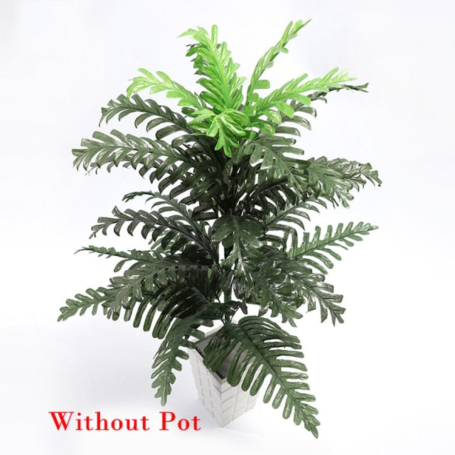 90cm Tropical Palm Tree Large Artificial Plants Fake Monstera Silk Palm Leafs Big Coconut Tree Without Pot For Home Garden Decor