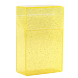 1pc Plastic Clear Cigarette Case (20 Capacity) Shining Cigarettes Box Portable Cigarette Holder Container for Smoker, 5 Colors,