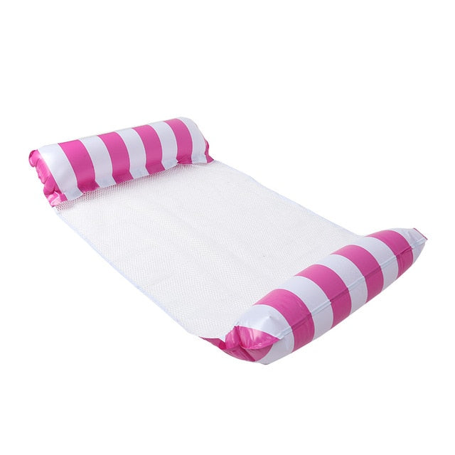 Floating Water Hammock Float Lounger Floating Toys Inflatable Floating Bed Chair Swimming Pool Foldable Inflatable Hammock Bed,
