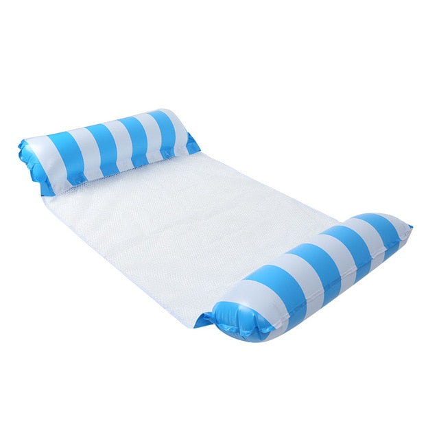 Floating Water Hammock Float Lounger Floating Toys Inflatable Floating Bed Chair Swimming Pool Foldable Inflatable Hammock Bed,