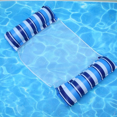 Floating Water Hammock Float Lounger Floating Toys Inflatable Floating Bed Chair Swimming Pool Foldable Inflatable Hammock Bed,