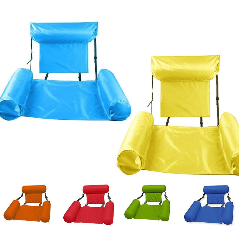 Inflatable Foldable Floating Row Backrest Air Mattresses Bed Beach Swimming Pool Water Sports Lounger float Chair Hammock Mat,