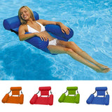 Inflatable Foldable Floating Row Backrest Air Mattresses Bed Beach Swimming Pool Water Sports Lounger float Chair Hammock Mat,