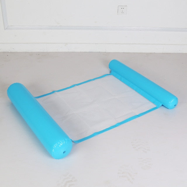 Inflatable Foldable Floating Row Backrest Air Mattresses Bed Beach Swimming Pool Water Sports Lounger float Chair Hammock Mat,