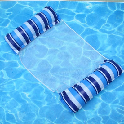 Inflatable Foldable Floating Row Backrest Air Mattresses Bed Beach Swimming Pool Water Sports Lounger float Chair Hammock Mat,