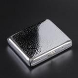 Silver Portable Metal Cigarette Case for 20 Cigarettes Flip Open Traveling Cigarette Container Box Holder Outdoor Smoking1PC