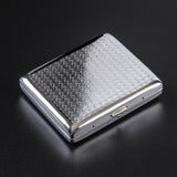 Silver Portable Metal Cigarette Case for 20 Cigarettes Flip Open Traveling Cigarette Container Box Holder Outdoor Smoking1PC,