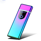 Electric Metal Lighters Windproof Dual Arc Plasma Rechargeable USB Lighter Disposable Smoking Cigarette Lighter For Men Gadgets,