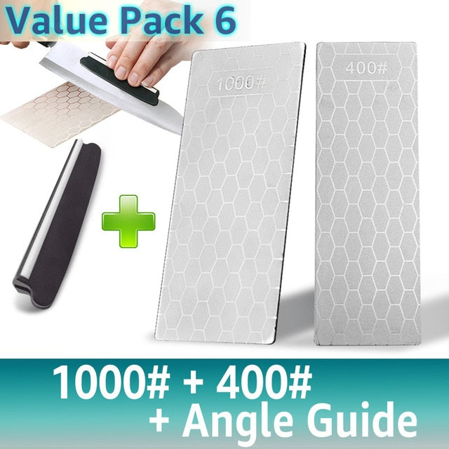Diamond Knife Sharpening Stone 400#600# 1000# Knife Sharpener 1- 4Pcs Set Ultra-thin Honeycomb Surface Whetstone Grindstone Tool,