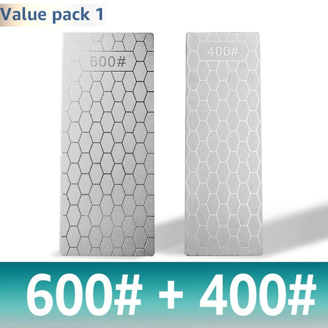 Diamond Knife Sharpening Stone 400#600# 1000# Knife Sharpener 1- 4Pcs Set Ultra-thin Honeycomb Surface Whetstone Grindstone Tool,