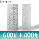 Diamond Knife Sharpening Stone 400#600# 1000# Knife Sharpener 1- 4Pcs Set Ultra-thin Honeycomb Surface Whetstone Grindstone Tool,