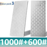 Diamond Knife Sharpening Stone 400#600# 1000# Knife Sharpener 1- 4Pcs Set Ultra-thin Honeycomb Surface Whetstone Grindstone Tool,