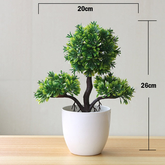 Artificial Plants Pine Bonsai Small Tree Pot Plants Fake Flowers Potted Ornaments For Home Decoration Hotel Garden Decor,