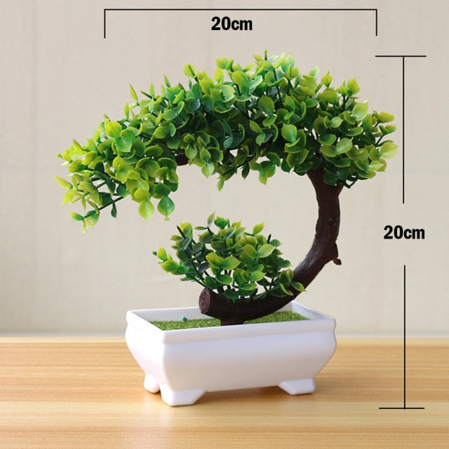 Artificial Plants Pine Bonsai Small Tree Pot Plants Fake Flowers Potted Ornaments For Home Decoration Hotel Garden Decor