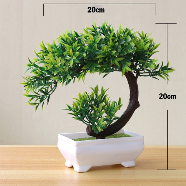 Artificial Plants Pine Bonsai Small Tree Pot Plants Fake Flowers Potted Ornaments For Home Decoration Hotel Garden Decor