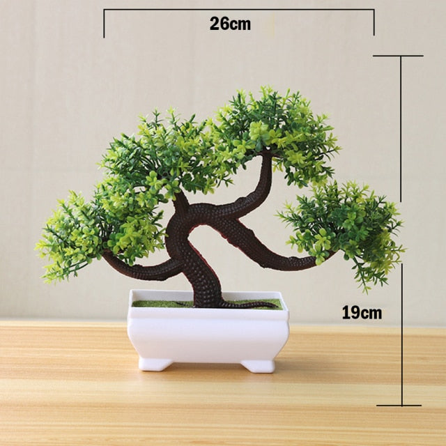 Artificial Plants Pine Bonsai Small Tree Pot Plants Fake Flowers Potted Ornaments For Home Decoration Hotel Garden Decor,